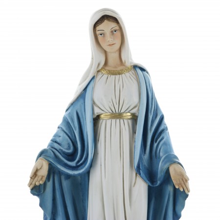 Statue de la Vierge Miraculeuse en résine colorée 30 cm