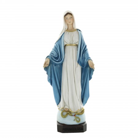 Statua della Madonna Miracolosa in resina colorata 30 cm