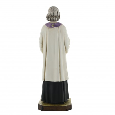 Statue of the Curé d'Ars Jean-Marie Vianney in coloured resin