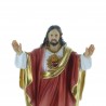 Statua del Sacro Cuore di Gesù in resina colorata 20 cm