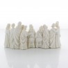 White resin statue of the Last Supper 18x9cm