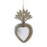 Ex Voto Bianco e Oro da appendere 21 cm