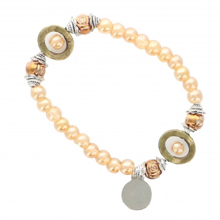 Bracelet of Saint Theresa with translucent beads