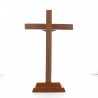 Crucifix en bois avec Christ en Métal Doré 27 cm