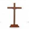 Crucifix en bois avec Christ en Métal Doré 27 cm