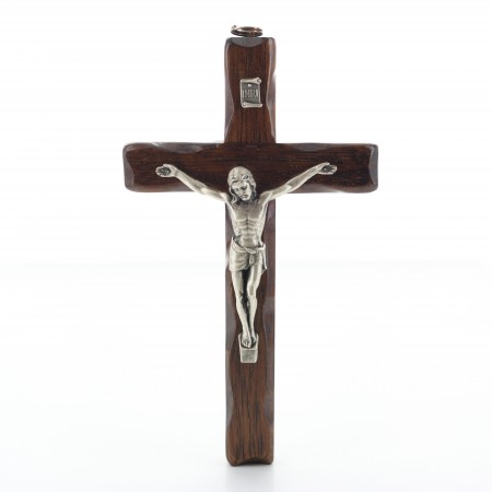 Crocifisso in legno con Cristo in metallo 16 cm