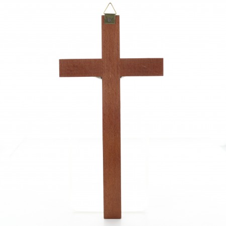 Crucifix en bois avec Christ argenté 20 cm