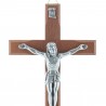 Crocifisso in legno con Cristo in argento 20 cm