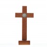 Crucifix Saint Benoit avec le Christ argenté 9 cm