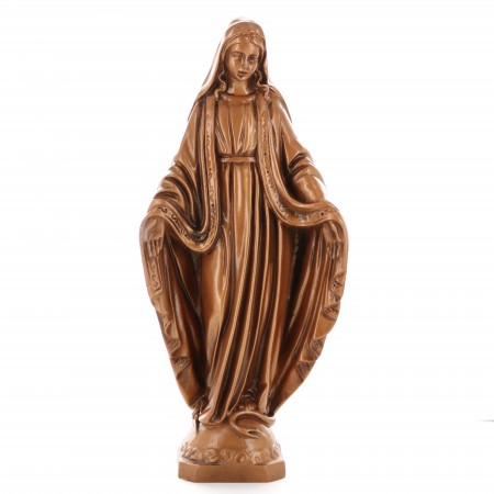 Statua della Madonna Miracolosa in resina con effetto bronzo 30 cm