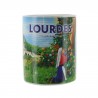 Mug de l'Apparition de Lourdes coloré 10cm