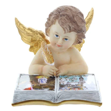 Statue d'Ange écrivant sur l'Apparition de Lourdes