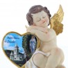 Angel statue with a heart Apparition of Lourdes