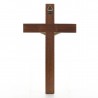 Crucifix bois et argenté avec Christ doré 16,5 cm