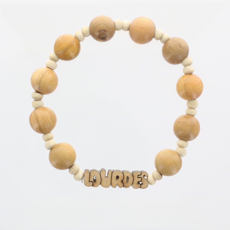 Lourdes bracelet with olive wood