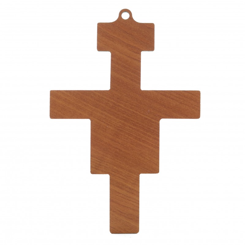 Crucifix of Saint Damien in wood 14 cm