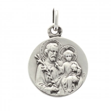 Médaille Saint Joseph en argent 16 mm