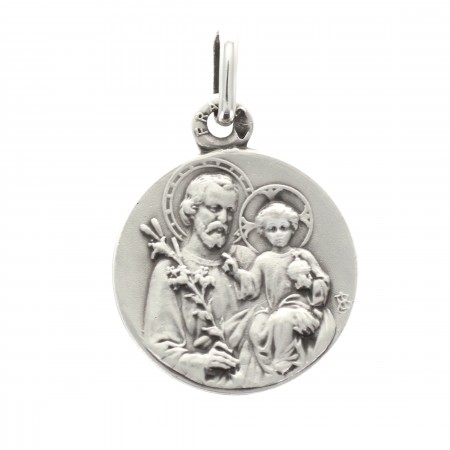 Silver Saint Joseph medal 16 mm