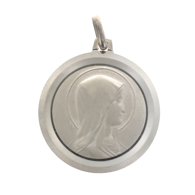 Médaille de la vierge de Lourdes en argent |Religieux Saint-Christophe