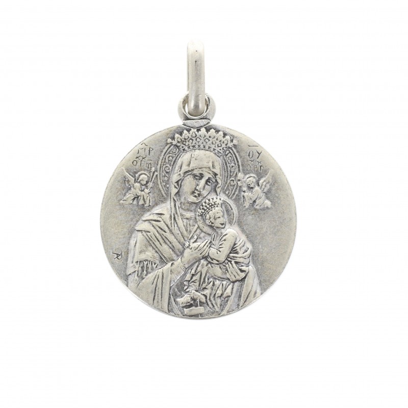 Our Lady of Perpetual Help medal in brass 18 mm