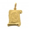 Gold plated parchment medal 16 mm