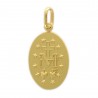 Medaglia Miracolosa placcata oro con torre di pizzo 24 mm