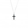 Silver Set with bevelled cross 19 mm