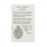Sacred Heart of Jesus prayer card with medal