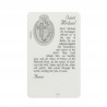 Carte de prière Saint Michel avec médaille