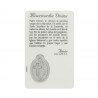 Divine Mercy Prayer Card with medal