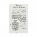 Biglietto di preghiera di San Raffaele con medaglia