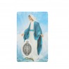 Carte de prière Vierge Miraculeuse avec médaille