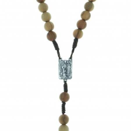 Olive wood rosary of the Apparition of Lourdes