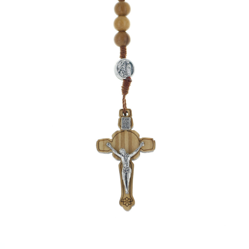 Chapelet Bois D'Olivier Véritable Avec Eau De Lourdes - Chapelet Chrétien Bénit Du Sanctuaire Notre-Dame De Lourdes - Article Religieux Catholique