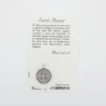 Prayer card Saint Benedict with medal