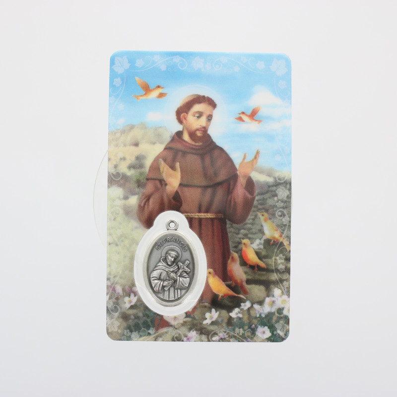 Impression Sur Bois Saint François D'Assise Prière Simple ITA - Holyart