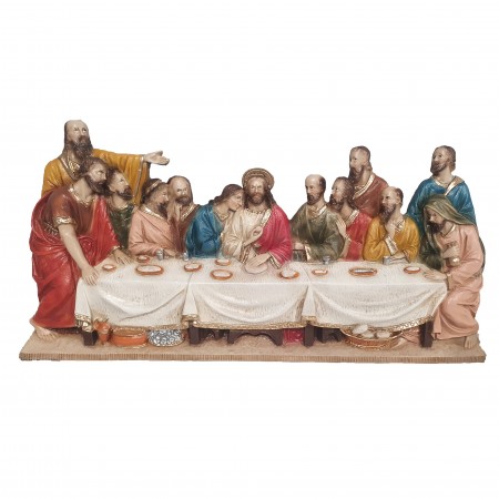 Relief representation of the Last Supper to hang or stand 57x28x5cm