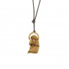 Rope necklace with wooden Holy Mary Child pendant