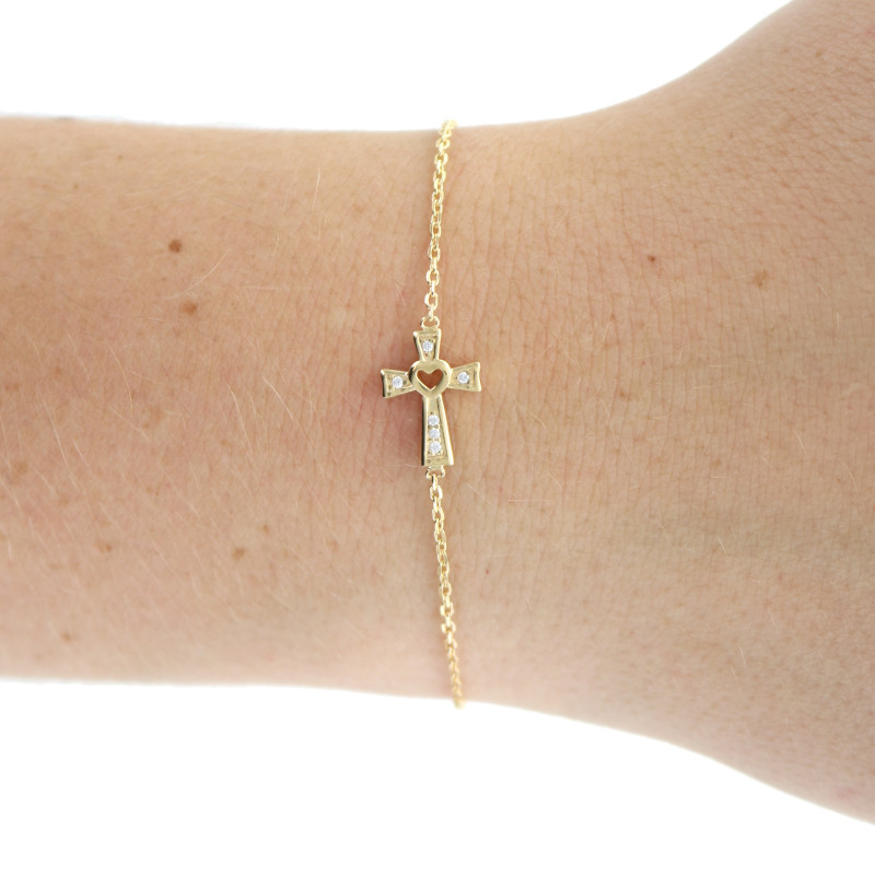 Chaîne En Plaqué Or Avec Pendentif Croix - Modèle 133-2/A2-24 - Occasion