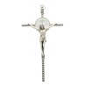 Crucifix en métal argenté 17 cm