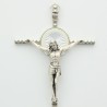 Crucifix in silver plated metal 17 cm