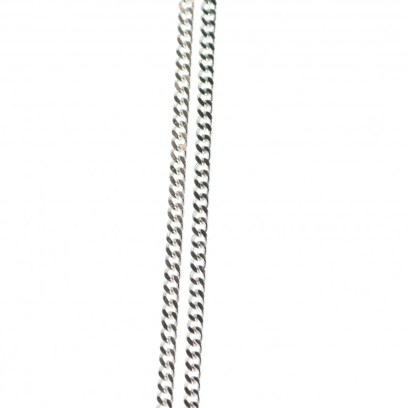 Sterling silver Chain curb mesh 70cm - 2,8 mm wide