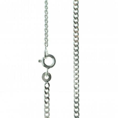 Chain in silver with curb chain 65 cm