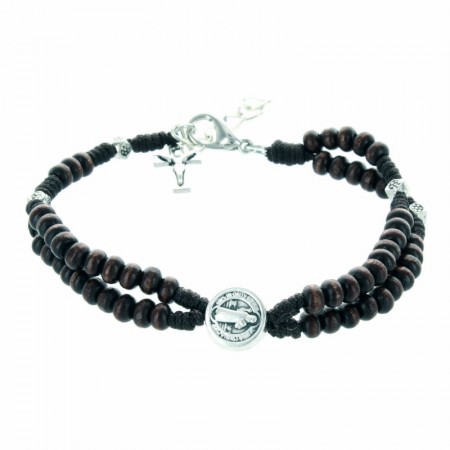 3pcs/pack Zinc alloy bead rosary bracelet catholic bracelets with lobster  buckle &St. Benedict cross pendant - AliExpress