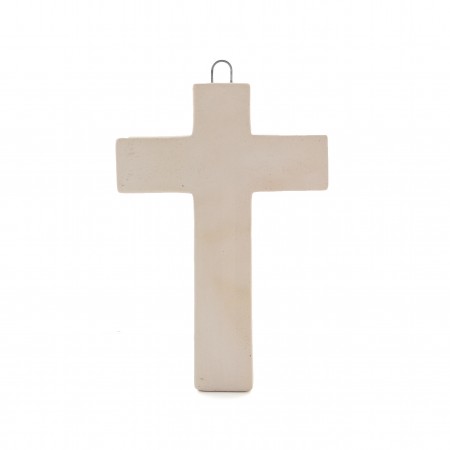 Ceramic Religious Cross with Dove 10cm