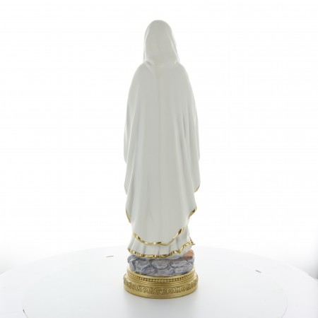 Statue de Notre Dame de Lourdes en résine colorée 30 cm