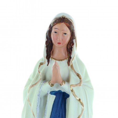 Statua luminosa di Madonna di Lourdes in resina, 25 cm