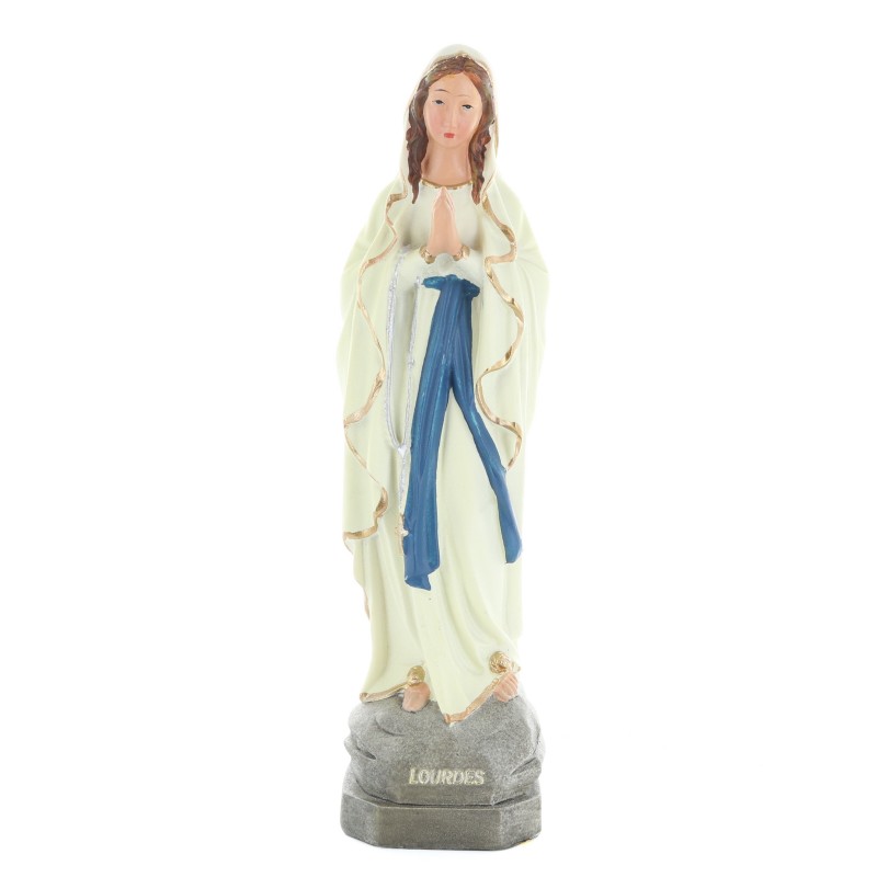 Statua luminosa di Madonna di Lourdes in resina, 25 cm