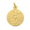 18mm Gold Plated Saint Michael Medal