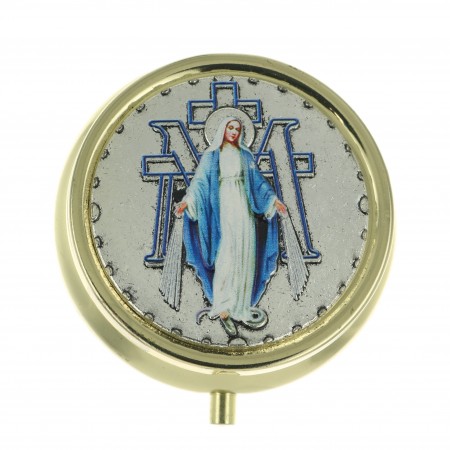 Custode Dorée Décorée de la Vierge Miraculeuse 4,5 cm